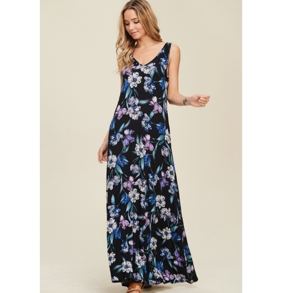 FLORAL MAXI DRESS - Picture 5 of 8